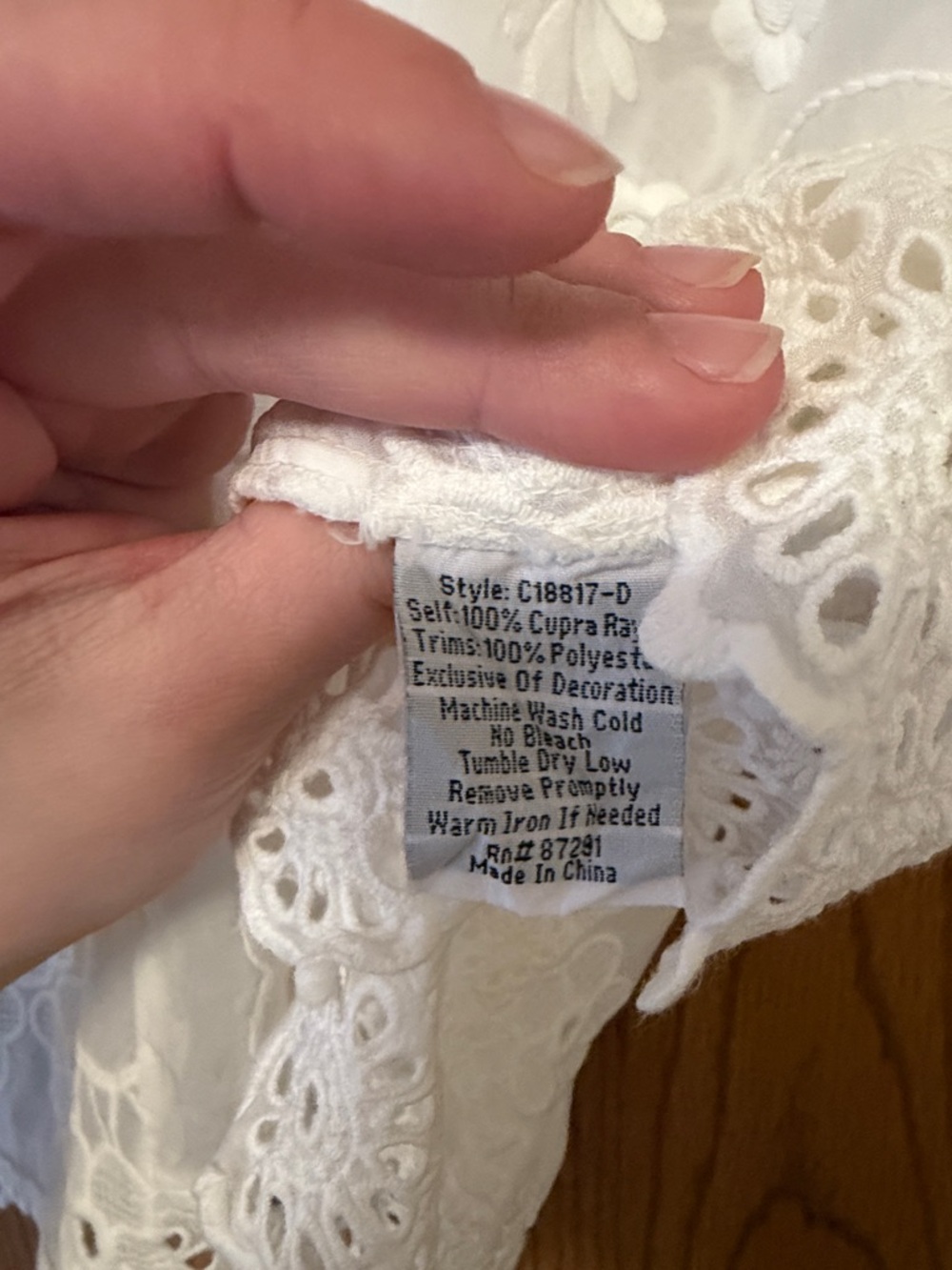 Johnny Was White Embroidered Cotton Peasant Blouse - Picture 5 of 6